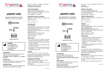 Data Sheet pNAPEP-1065 Chromogenic Substrate FXa